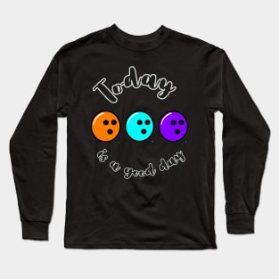 Bowling Ball Gift Pin Men Women Kids Long Sleeve T-Shirt